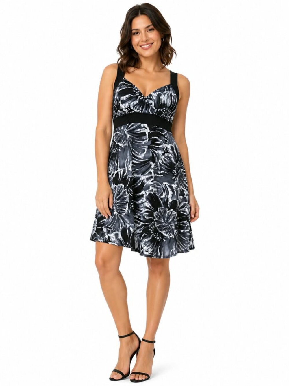 Casual Land Women's V-Neck Floral Print Midi Dress